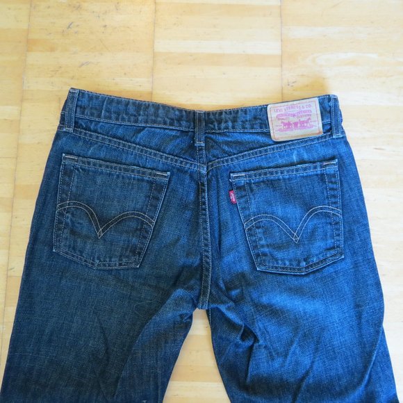 LEVI's boot cut dark wash jeans 26 - Picture 3 of 5